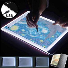 LED Pad Kit Painting Tools Dimmable Board Drawing Light Box Diamond Embroidery Accessories A5/A4 201202
