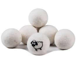 Print Wool Felt Dryer Balls Laundry Softener Balls 6cm 7cm Sheep Star Customise Pattern Felted Wool Ball Help Dry Clothes SN5017