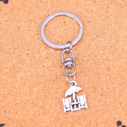 Fashion Keychain 20*14mm beach umbrella Pendants DIY Jewelry Car Key Chain Ring Holder Souvenir For Gift