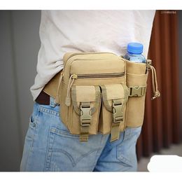 Outdoor Hats Molle Waist Shoulder Bag Water Case Tactical Sports Hiking Mountain Climbing Cover Bags Proof Canvas