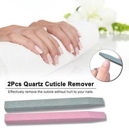 2Pcs Quartz Cuticle Remover Trimmer Nail Art Tool Manicure Pedicure Pen