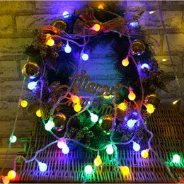1.5M 3M 6M Fairy Garland LED Ball String Lights Waterproof For Christmas Wedding Home Indoor Decoration Battery Powered free shipping