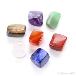 Düzensiz 7 Çakra Taş ve Mineraller Doğal Pretty Kristal Reiki Yoga Çakralar Şifa Taşları için Yenilik Kolye Birçok Renk 6 8 cm ZZ