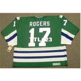 740 #17 MIKE ROGERS Hartford Whalers 1979 CCM Vintage Hockey Jersey or custom any name or number retro Jersey