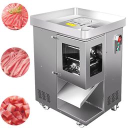 500kg/hStainless Steel Electric Meat Vegetable Cutting Grinder Machine Automatic Slicer for Meat Meat Block Cutter Slice220v