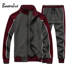 Large Size Tracksuit Men Set Brand Sporting Suit Track Sweat Print Sweatsuit Male Sportswear Jackets Hoodie with Pants LJ201125