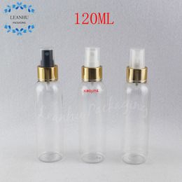 120ML Transparent Round Shoulder Plastic Bottle , 120CC Toner / Water Packaging Empty Cosmetic Container ( 40 PC/Lot )good package