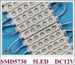 ABS injection expocy waterproof LED module light SMD 5730 LED light module back light DC12V 1.5W 5 led 95mm*18mm CE high bright IP65
