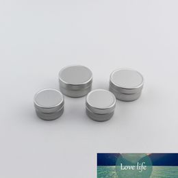 50pc 5g 10g Aluminium Empty Cosmetic Container with Lids Small Lip Balm Tin Solid Perfume Cosmetic Packaging Jar Sample Bottle