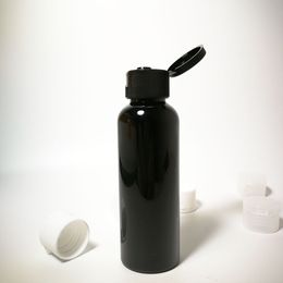 100pcs 100ml Flip Top Cap Refillable Bottle black Small Simple Empty Bottles Container Makeup Liquid Cosmetic Jar