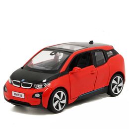 1:32 i3 Car Mode Simulation Toy Car Model Alloy Pull Back Children Toys Genuine Licence Collection Gift Off-Road Vehicle Kids LJ200930