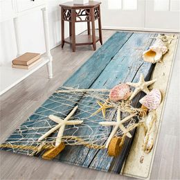 Bath Mat 60X180 CM Seascape Print Carpet Hallway Doormat Anti - Slip Carpet Absorb Water Kitchen Mat tapis salle de bain G806 2009261l