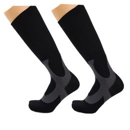 2 Pair Compression Sports Socks for Men Women Speed Up Recovery Graduated Athletic Fit for Travel Running Nurses Shin Splints 201112