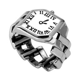 New Arrival Roman Numerals Watch Shape Open Ring Vintage Women Finger Ring Jewellery Gift for Love Friend