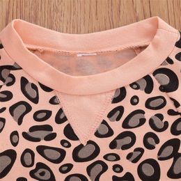 Baby Girls 0- Spring Autumn Clothes Toddler Newborn Infant Long Sleeve Leopard Sweatshirts+Pants Leggings Tracksuits Outfits LJ201223