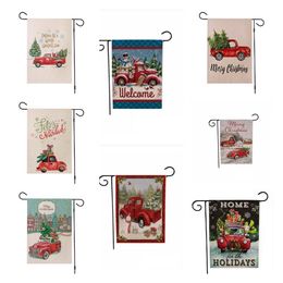 hot Christmas flag series pattern Christmas Car design Garden Flag Banner Flags 47*32cm Christmas Party Supplies T2I51650