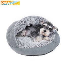 Luxury Pet Dog Bed Round House Super Warm Soft Breathable Non-slip Solid Puppy Kennel Kitten Washable Cushion for Small Dogs Cat 201130