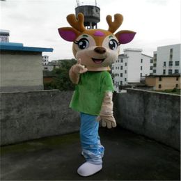 Mascot Costumes Custom Made DeerCartoon Doll Clothing Cartoon Animal Plush Clothing Adult Sika Deer Outfits Carnival Halloween Xmas Easter A