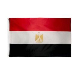 Egyptian Flag High Quality 3x5 FT National Banner 90x150cm Festival Party Gift 100D Polyester Indoor Outdoor Printed Flags and Banners