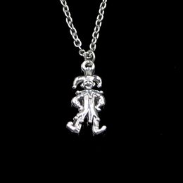 Fashion 25*12mm Clown Joker Jester Pendant Necklace Link Chain For Female Choker Necklace Creative Jewelry party Gift