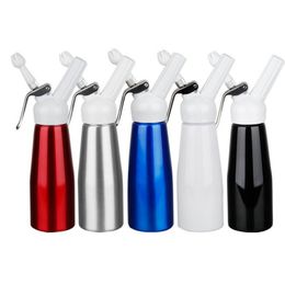 500ML Metal Cream Whipper Coffee Dessert Sauces Ice Butter Dispenser Aluminium Stainless Fresh Cream Foam Maker CYZ2873 Sea Shipping