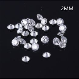 TransGems 2mm=0.035 ct Total 1 CTW F Color Certified Lab Grown Moissanite Diamond Loose Bead Y200620