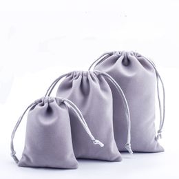 Flannel Storage Drawstring Bag Pouch Sachet Gift Bag for Jewellery Wedding Party Bead Container Earphone Organiser