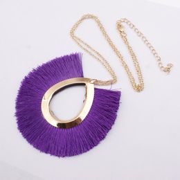 Long Fringe Tassel Necklace For Pendant Necklace Summer Fashion Boho Big Bohemian Jewelry Collar Collier Femme