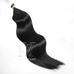 VMAE 100g Naturalcolor Indian European Straight Keratin Stick I Tip 100% High Quality Human Hair Extensions