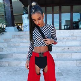 Women Sexy Red Hip Hop Pants Ladies Open Trousers Punk Buckle High Waist Jogging Sweatpants T200516