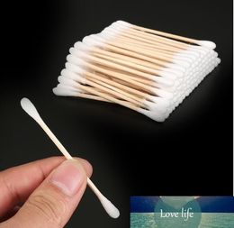 100pcs Women Beauty Makeup 100% Cotton Swab Cotton Buds Make Up Double-head Wood Sticks Nose Ears Cleaning Cosmetics Health Care