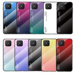 Schlanke dünne Handyhülle aus gehärtetem Glas mit Farbverlauf für Huawei Nova 8 SE 7 Mate 40 Pro Plus Mate 30 P40 Pro P Smart