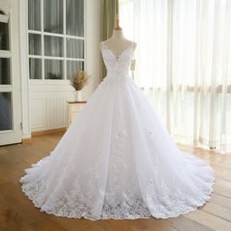 Nuovo stile splendido abito da sposa abito da ballo con pizzo Princesa abiti da sposa vintage immagine reale abito da sposa