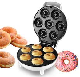 FreeShipping 750W DIY Donut Maker Doughnut Machine Party Dessert Bakeware Electric Baking Pan Non-stick Double-sided Heating 220V