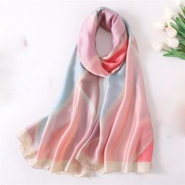 2020 new solid plaid silk scarf women long neck scarves large lady foulard bandana winter scarf hijab shawls and wraps