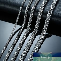 Tripe Rope Link Chain Men Women Silver Colour Necklace 5mm 6mm 7mm 316L Stainless Steel 24" Male Female Jewellery