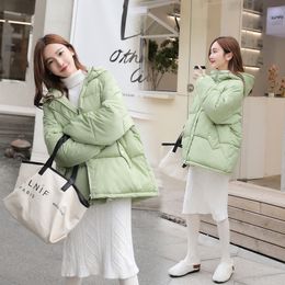 Fashion New Winter Jacket Women Hooded Parka Women Jacket Coat Thick Down Outerwear BF Cotton Padded Female Jacket mujer 201017