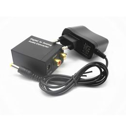 -Câbles audio Optique 3.5mm Coaxial Toslink Digital to analogique Adaptateur audio Convertisseur RCA L / R avec câble à fibre optique Puissance pratique