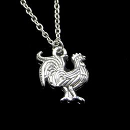 Fashion 22*18mm Cock Rooster Pendant Necklace Link Chain For Female Choker Necklace Creative Jewellery party Gift