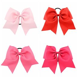 20 Colours 8Inch Baby Girls Hairbands Hair ropes Kids Elastic Bows hair bands Bowknot Headdress Headwear Children Hair Accessories DHL Ship KFR01