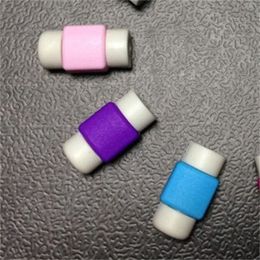 Silicone Charger Usbcover Mobile Phone Data Line Anti Fracture Wireorganizers Candy Colour Block Protetivecase Recyclable Hot Sale 0 08ys F2