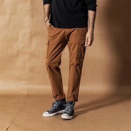 SIMWOOD spring New Cargo Pants Men Streetwear Vintage Fashion Hip Hop Ankle-length Trousers tactical plus size pant 190461 201118