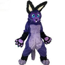 Mascot CostumesHoliday Purple Rbbit Fox Easter Bunny Furry Costuming Mascot Bunny Mascot Costume For Adults Fancy Dress Character Clothing
