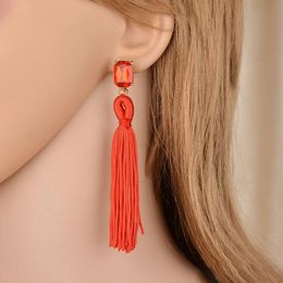 5 Colours Vintage Bohemian Wind Hand-made Earrings Long Bride Female Earrings Long Earrings For Women