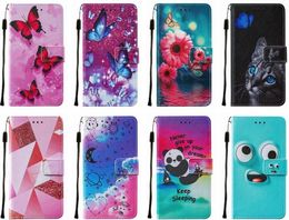 Butterfly Geometry Panda Cat Flower Heart Love ID Card Slot Flip back case for iphone 12 mini pro max Samsung S20 FE NOTE 20 U S20 PLUS A51