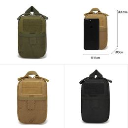 Outdoors Sports Pocket Multi Function EDC Gadgets Men Student Mobile Phone Set Hanging Bag Solid Colour Small Square Bags Fashion 6 7ak M2