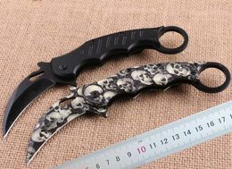 1Pcs Top Quality 3 Styles Karambit Tactical Folding Knife 440C Titanium Coated Blades Aluminium Handle Folder Blade Claw knives With Retail box