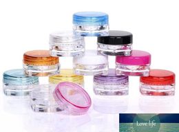 10pcs/lot 3g/5g Plastic Cream Jar Empty Cosmetic Small Vial Cosmetic Container Sample Bottle Cream Jar Facial Packaging