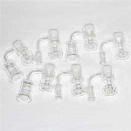 smoking Wholesale Terp Vacuum Quartz Banger Domeless Nail 10mm 14mm 18mm Clear Joint For Oil Rigs Glass Bongs