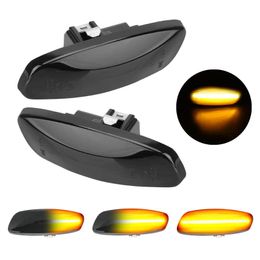 2Pcs Sequential Blinker Light Turn Signal Light LED Car Dynamic Side Marker For 308 207 3008 5008 C4 C3 C5 DS3